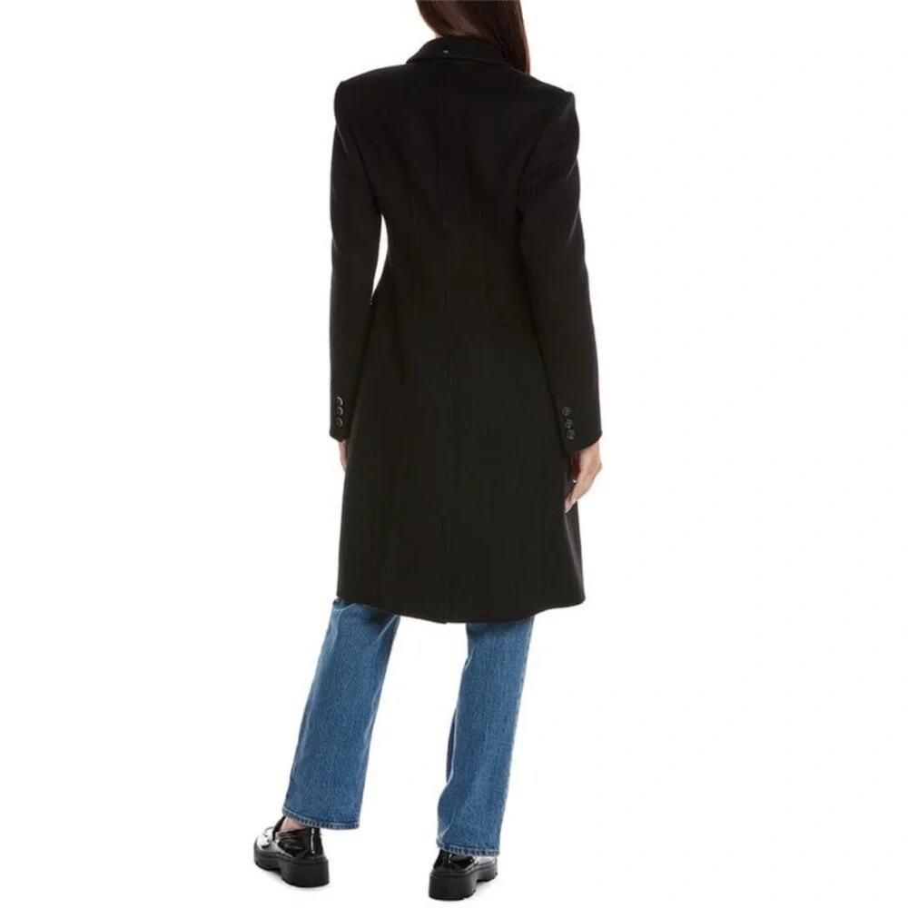 Sportmax Max Mara Womens  Morgana Wool Coat, Black 4 - Picture 2 of 8